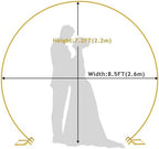 Wokceer Wedding Arch 8.5FT Round Backdrop Stand Gold Circle Balloon Arch - Image 2