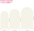 Wokceer Arch Backdrop Cover Ivory Arch Covers Stretchy 7.2FT,6.6FT,6FT - Image 2