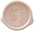 Infusion Personalized Cross Wax Seal Stickers, 25 Pack by Infusion