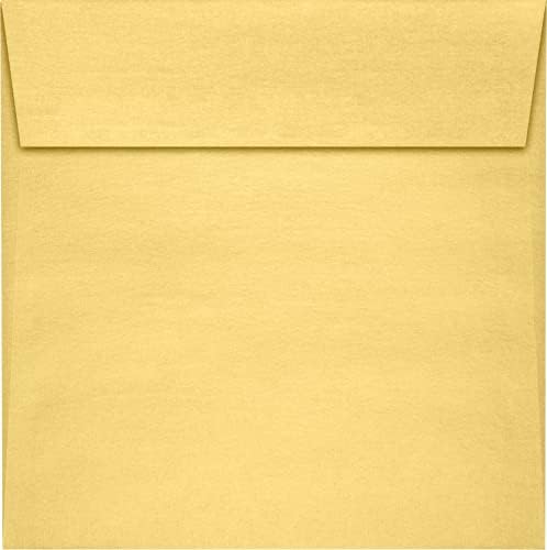LUXPaper Square Invitation Envelopes | Peel & Press | 6" x 6" | Gold Metallic | 80lb. Text | 1,000 Qty - Image 2