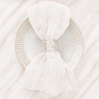 DeZerlor Ivory White Washable Cheesecloth Napkins Set of 50 for Party - Image 2