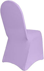 YOUR CHAIR COVERS - 50 Pack Stretch Spandex Banquet Chair Covers - Lavender, Wedding Slip Covers, Premium Quality Chair Cover - Image 3