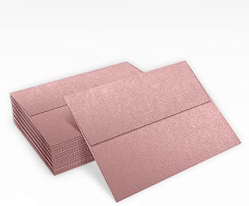 LUXPaper A7 Invitation Envelopes | Peel & Press | 5 1/4" x 7 1/4" | Misty Rose Metallic - Sirio Pearl | 84lb. Text | 500 Qty - Image 5