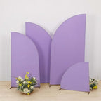 Efavormart Set of 4 Lavender Spandex Half Moon Arch Covers, Custom Fit Chiara Backdrop Slipcovers 2.5ft-7ft for Whimsical Spring Parties and Nursery Decor by efavormart
