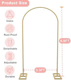 Queension 6.6FT Arch Backdrop Stand, Wedding Arch Stand for Ceremony, Gold - Image 4