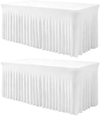 BDDC One-Piece Spandex Table Cloth Skirt for 6FT Rectangle Tables by BDDC