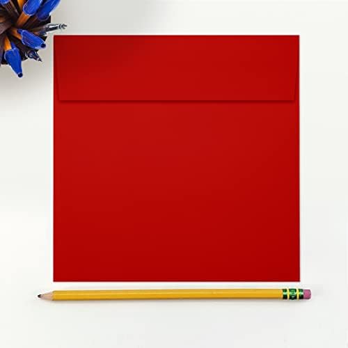 LUXPaper Square Invitation Envelopes | Peel & Press | 6 1/2" x 6 1/2" | Holiday Red | 60lb. Text | 1,000 Qty - Image 4