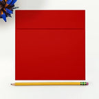 LUXPaper Square Invitation Envelopes | Peel & Press | 6 1/2" x 6 1/2" | Holiday Red | 60lb. Text | 250 Qty - Image 4