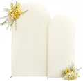 Ivory Arch Backdrop Cover Set of 2 Cream Arch Cover 7.2 and 6ft Wedding Arch Cover Stretchy Backdrop by HBBMAGIC