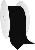 Morex Ribbon Nylvalour Velvet Ribbon, Nylon, 4 inches by 11 Yards, Black, Item 01299/10-725, 4" by 11 yd, by MorexRibbon