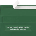 200 Pack Dark Green #10 Business Envelopes Letter Size Self-Seal - Image 6