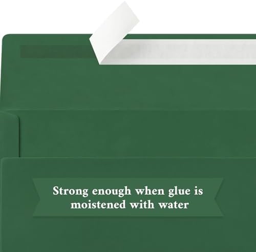 200 Pack Dark Green #10 Business Envelopes Letter Size Self-Seal - Image 6