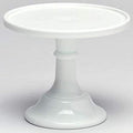 Cake Plate Pastry Tray/Cupcake Stand - Plain & Simple Pattern - American Made - Mosser Glass USA (9", Milk) by Rosso+Glass