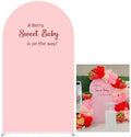 A Berry Sweet Baby is on The Way Arch Backdrop Cover Strawberry Theme Stretchy Arched Stands Covers Girls Birthday Baby Shower Party Decoration(Only Cover) by Aerdce
