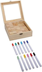 Baby Shower Block Game Set, Pine Wood Painting Blocks Kit with 48 Blank Blocks 12 Markers 42 Templates, Sign Included for Baby Shower Gender Reveal Birthday Party - Image 3
