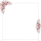 Wokceer Square Wedding Arch Backdrop Stand White Metal Arch 7.2FT x 7.2FT by Wokceer