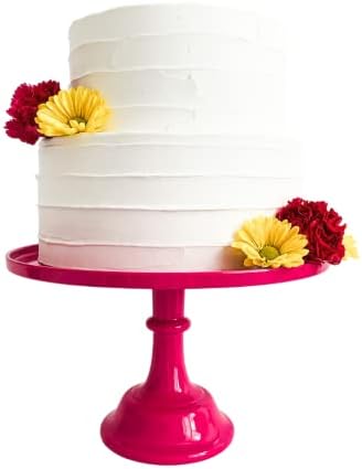 11-Inch Bright Pink Melamine Cake Stand Reusable Party Dessert Display by SprinklesConfetti