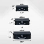 wald imports - Set of 3 Paperboard Suitcases -Decorative Storage Boxes - Suitcase Set for Decoration, Storage, and More (Black) - Image 2