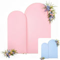 Pink and Blue Arch Backdrop Cover 7.2FT 6FT Wedding Arch Covers Set of 2 Arches Covers Stretchy Backdrop Spandex Arch Backdrops Double-Color for Party Baby Shower Gender Reveal Boy or Girl Decoration by Tao-GePartyDecorations