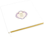 Andaz Press Personalized Wedding Guestbook with Gold Accents, Peacock Design White Guest Sign in Guest Registry 120 Pages 8.5 X 8.5 Memories Book for DIY, Scrapbook, Photo Album by AndazPress