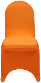 YOUR CHAIR COVERS - 6 Pack Orange Stretch Spandex Banquet Chair Covers - Wedding Slip Premium Quality Cover - Image 3