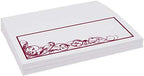 Scribble Vintage Swirl Place Cards, Burgundy, Set of 150, Pre-cut and Score - Image 4