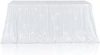 Poise3EHome White Sequin Tablecloth 60×120 Inch Rectangle Sparkly Fabric Table Cloth for Birthday Wedding Party Holiday Baby Shower Christmas Decoration - Image 2