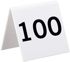 Alpine Industries 25 Pcs Acrylic Tent Style Table Numbers, 3"x3" (Numbered 76 Through 100) - Image 2