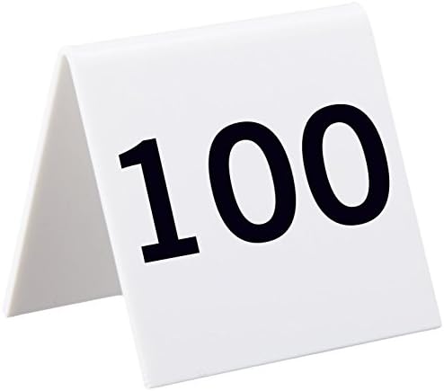 Alpine Industries 25 Pcs Acrylic Tent Style Table Numbers, 3"x3" (Numbered 76 Through 100) - Image 2