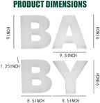 Baby Letter Fillable for Baby Shower Party Gender Reveal Sweet Charcuterie Board Food Cardboard Paper Mache Serving Tray (White) - Image 3