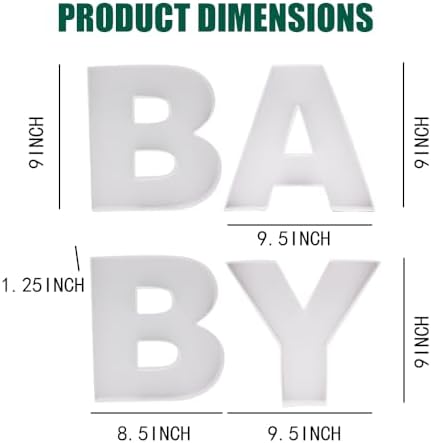Baby Letter Fillable for Baby Shower Party Gender Reveal Sweet Charcuterie Board Food Cardboard Paper Mache Serving Tray (White) - Image 3