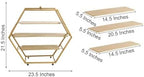 Efavormart 3-Tier Metal Hexagon Cupcake Stand 21" Matte Gold - Durable Contemporary Dessert Holder Appetizer Display for Upscale Events Banquets & Gatherings - Image 3