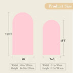 7.2FT 6FT Arch Backdrop Cover for Wedding, Set of 2 Stretchy Spandex Fitted Arch Stand Cover for Baby Shower, Birthday Party Decor, Chiara Backdrop Cover with Double-Sided Design(Pink, Blue) - Image 6