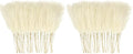 obbsie 50PCS Faux Pampas Grass, 21.6" Short Artificial Pompous Grass Floral Fake Pompas Grass Branches Vase Filler Flower Arrangement for Home Wedding Boho Decor, Beige (Pack of 2) by ObbsieDirect
