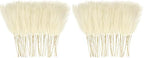 obbsie 50PCS Faux Pampas Grass, 21.6" Short Artificial Pompous Grass Floral Fake Pompas Grass Branches Vase Filler Flower Arrangement for Home Wedding Boho Decor, Beige (Pack of 2) by ObbsieDirect