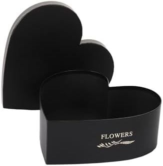 Lassos Boutique Set of 3 Heart Shaped Gift Boxes Decorative Heart Gift Flower Wrapping Boxes for Wedding, Birthday, Anniversary, Valentine's Day, Mother's Day, Baby Showers (Black) - Image 4