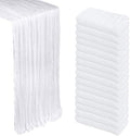 16 Pack 23 x 120 Inch White Table Runner 10Ft Cheesecloth by Heneger