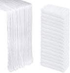 16 Pack 23 x 120 Inch White Table Runner 10Ft Cheesecloth by Heneger