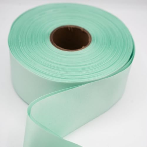 Mint Green Satin Blanket Binding 2 Inch Wide - 25 Yard Bulk Roll - Pre-Folded 100% Polyester Binding for Gender-Neutral Baby Blankets, Spring Quilts, Coastal Crafts & Modern Nursery Projects by Unknown
