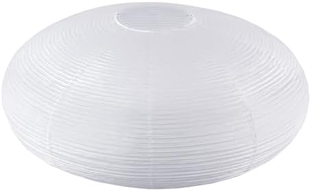 White Oval Paper Lanterns, 22" Large Hanging Paper Lantern Shade, 1 Pack by Qiokhgi