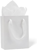 Aosric Smll White Gift Bags with Tissue Paper, 30 Pack, 6x3x8 In by AOSRIC