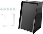 Marketing Holders 10 Pack Acrylic Suggestion Ballot Box with Lock and 4" Trifold Pocket Black Acrylic with 5.5" x 8.5" Slide in Header Sign Holder Countertop Bin - Image 6