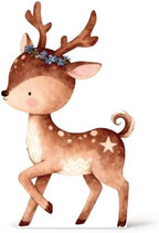 3.93ft Woodland Animal Deer Cardboard Cutout Giant Fawn Standee with Stand 47x28in Plastic Corrugated Board Photo Booth Prop for Forest Theme Baby Shower Birthday Party Yard Decorations by Unknown