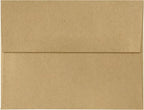 LUXPaper A4 Invitation Envelopes | Peel & Press | 4 1/4" x 6 1/4" | Grocery Bag Brown | 70lb. Text | 1,000 Qty - Image 2
