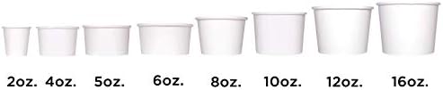 Karat [6oz - 1000 ct] White Paper Food Container for Hot or Cold Food, Ice Cream, Noddles and Salad, 96mm (C-KDP6WU) - Image 7