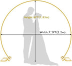 Wokceer Wedding Arch 7.2FT Round Backdrop Stand Gold Circle Balloon Arch - Image 2