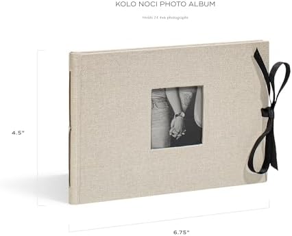 Kolo Noci Small 4x6 Photo Album, Holds 24 Photos, Ideal for Weddings and Baby Books, Platinum - Image 2