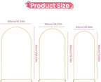 7.2FT+6.6FT+6FT Arch Wedding Arch Backdrop Stand, Heavy Duty Metal Arch Frame for Balloons, Flowers & Fabric, Event Decoration Stand for Ceremony, Party & Photos - Image 2