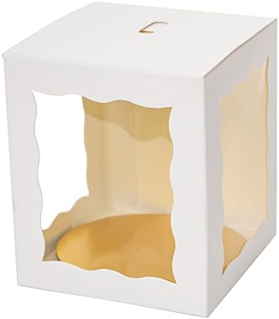 Dulcet Delights Candy Caramel Apple Boxes with window and tray holder – For Caramel Apples, Candy Apples, Cookies and Chocolate – Gift Boxes for wedding, party, Baby Shower – 4”W x 4”L x 4 ¾”H - Set of 25 - White - Image 2