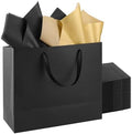 Addblu 24 Pack Extra Large Black Gift Bags with Handles & 48 Tissue Papers by Unknown